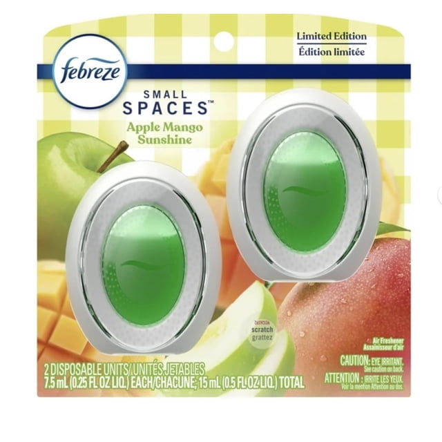 Ambientador Febreze para espacios pequeños Apple Mango, paquete de 2