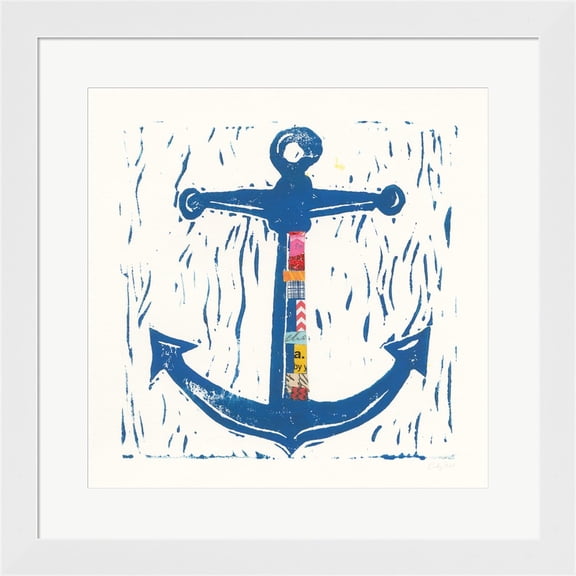Nautical Collage III by Courtney Prahl, Framed Wall Art, 19.75W x 19.75H