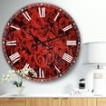thumbnail image 2 of DesignArt Horloge Murale Grande Rose Rouge d'Hiver, 2 of 2