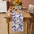 thumbnail image 2 of Purple Pink Roses Table Runner 72 Inches, Spring Floral Elegant Pastoral Botanical Bed Runner Dresser Scarves Tabletop for Indoor Outdoor Parties/Ceremony/Banquet, 16" x 72", 2 of 8