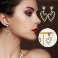 thumbnail image 1 of HomeKingdee Heart-shaped Romantic Earrings - Cute French Style Ear Studs for Girls as Gift for Birthday Christmas, 1 of 7