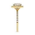 thumbnail image 3 of AFFY IGI Certified Lab Grown Diamond Halo Solitaire Engagement Ring, Center 7mm Cushion Cut Half Eternity Wedding Rings For Women In 18K Solid Yellow Gold F-G, VS-SI Quality (2.10 Cttw)-7, 3 of 6