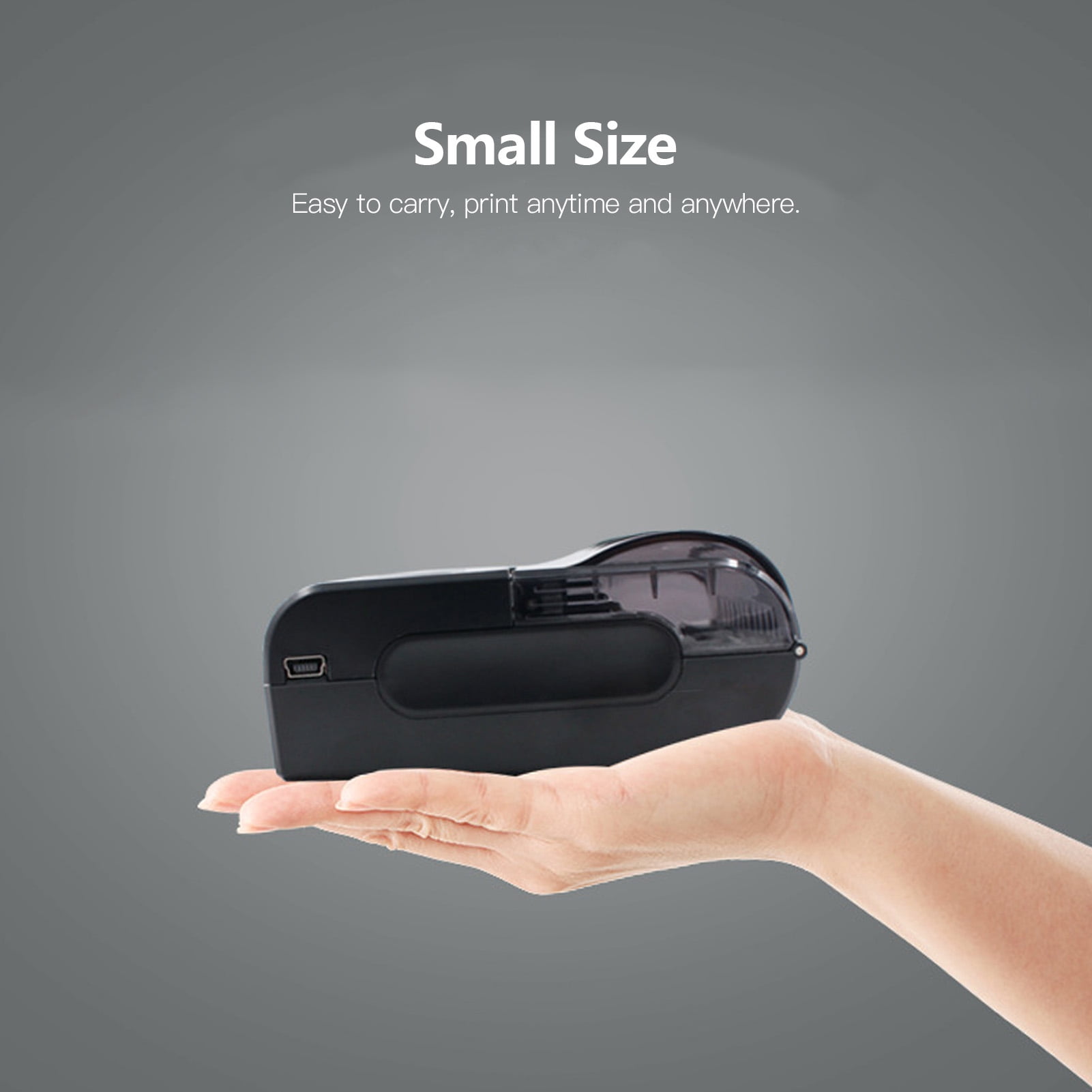 58mm  Portable Thermal Printer Wireless Lable Receipt Shipping Exrpress Printer USB BT Connection Support ESC/POS Command Compatible with Windows Android iOS for Supermarket Store Restau