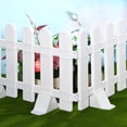 thumbnail image 4 of 4 Pcs White Picket Fences Garden Border Plastic Garden Edging Fence With Bases Decorative Landscape Edging Fence Plants Edging Borders For Garden Lawn Flowerbeds Pathways, 4 of 7