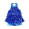thumbnail image 3 of Sholeno Kids Girls Sparkly Sequins Jazz Latin Dance Dress Modern Ballet Leotard Dancewear Royal Blue 8, 3 of 7