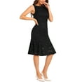 thumbnail image 4 of INSPIRE CHIC Lace Dress for Women's Cocktail Boat Neck Sleeveless Evening Sheath Dresses, 4 of 5