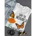 thumbnail image 3 of Save The Monarch, Plant Milkweed T-Shirt Women -Smartprints Designs, Female 5X-Large, 3 of 4