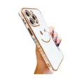 thumbnail image 1 of Compatible con funda para iPhone 13 Pro Max, carcasa trasera galvanizada con cara sonriente [protección total de la cámara + parachoques de esquinas reforzadas] a prueba de golpes, 1 of 5