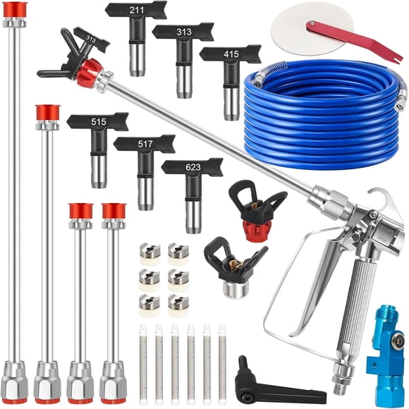 Kit de pistola pulverizadora de pintura Airless Gekufa 3600 PSI con manguera de 50 ml