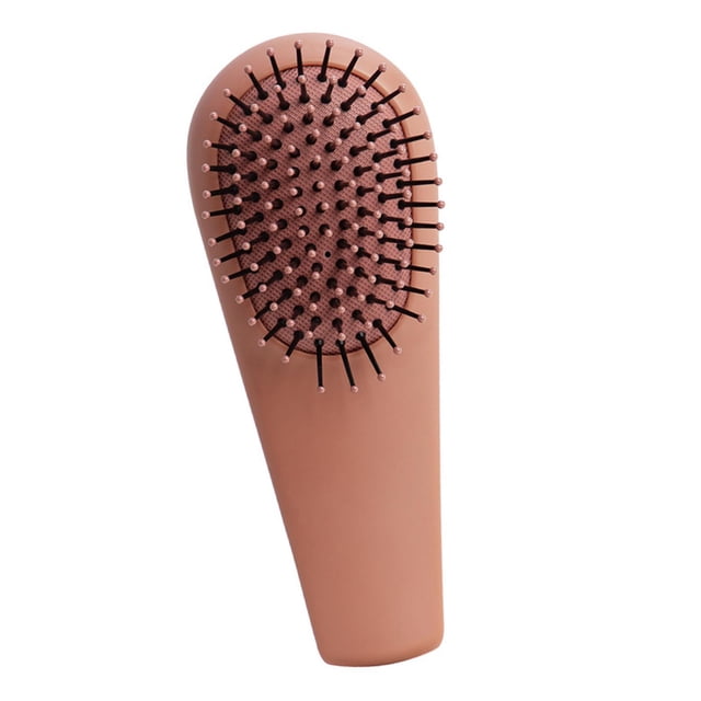 con cojín de aire, lindo portátil, antiestático, cepillo para desenredar el cabello, para cabello grueso, para viajes, cabello húmedo y seco, Marrón Sunnimix cepillo de pelo