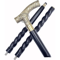 Brass Walking Cane Wooden Walking Stick for Men and Women, Fancy Walking Canes, Victorian Design Costume Cane, Halloween Canes Unique Gift