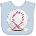 thumbnail image 3 of Inktastic Pink Breast Cancer Ribbon Baseba Boys or Girls Baby Bib, 3 of 4