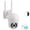 White - US Plug, variant on Yajisi 2in IP66 Waterproof PTZ Dome Camera 1080P Full HD WiFi Outdoor Security Surveillance System with 8 Lights & Motion Detection, Work with Icsee App, White (EU Plug)