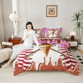 thumbnail image 4 of Castle Fairy Female Men Baseball Gamer 3 Pieces Queen Comforter Set,Dessert Ice Cream Cone Ultra Soft Bedding Sets,Sport Theme Bedding Comforter Set Breathable,Lightweight Room Decor,Reversible, 4 of 8