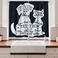 thumbnail image 2 of Ambesonne Dog Kitchen Curtains, Friends are Like Stars, 55"x39", Indigo and White, 2 of 3