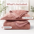 thumbnail image 2 of Moonlight20015 Velvet Bedspread Set Twin Size 2 Piece Comforter Embossed Geometric Pattern Quilt Soft 350GSM Lightweight Reversible Pink, 2 of 10