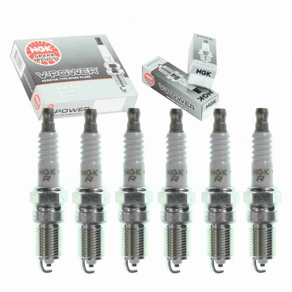 6 pc NGK V-Power Spark Plugs compatible with Buick LeSabre 3.8L V6 1988-2005