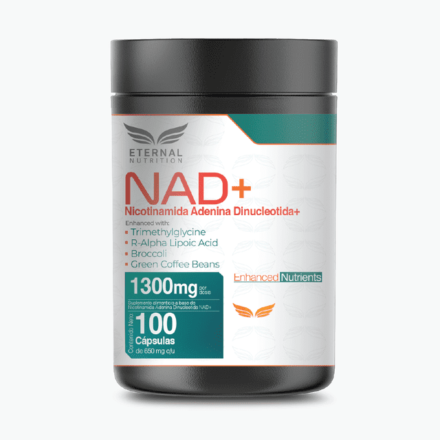 NAD+ Puro con Trimetilglicina y Ácido Alfa Lipoico Eternal Nutrition 100 Cápsulas 1300 mg
