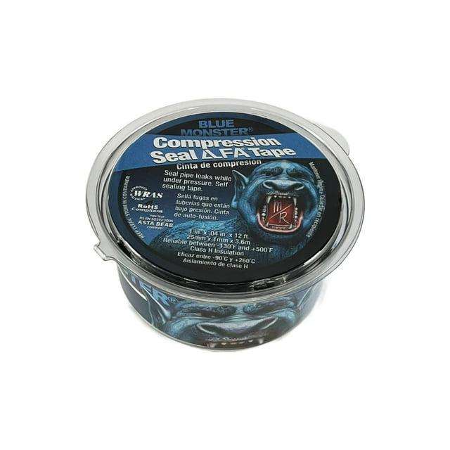 Cinta de sellado por compresión Blue Monster de 12 pies