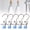 Blue, variant on 5 Pack Stainless Steel Clip Hangers 360°Rotating Hook Clothes Hanger with Clips Heavy Laundry Organizer for Pants Skirts Towels Scarves Space Saving Closet Storage Hooks Light Green Clips for Hanging