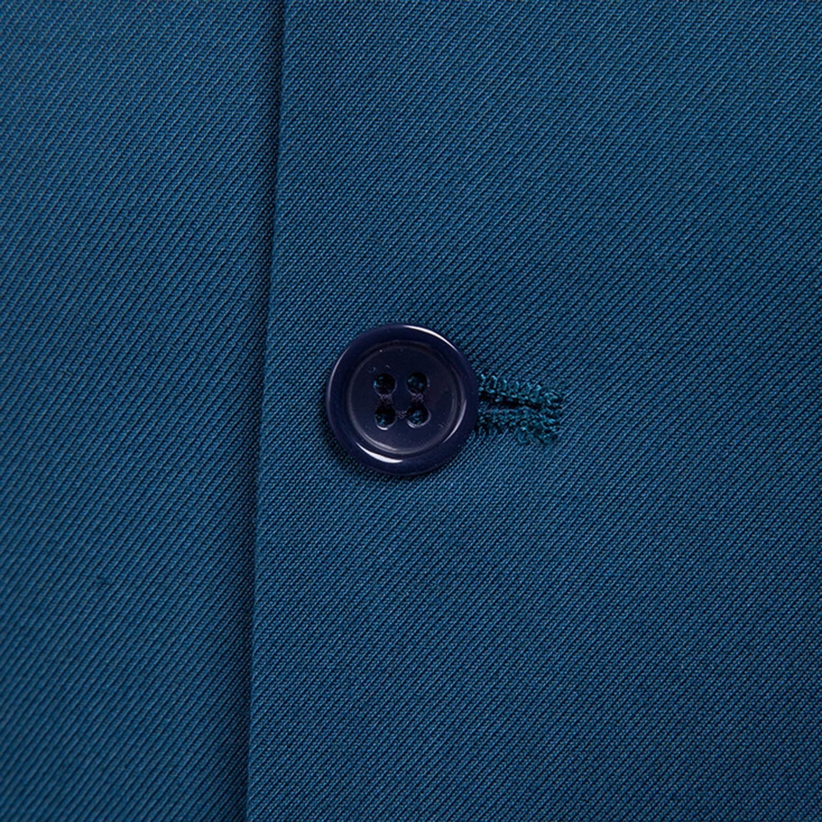 Mens Solid Single Breasted Suit Slimming V-Neck Button Suit