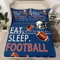 thumbnail image 2 of Castle Fairy Eat Sleep Football Twin Sheet Sets for Kids Teens,Ball Gamer Bedding, 2 of 7