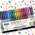 thumbnail image 2 of Zebra Sarasa Clip Rollerball Pens, Fine Point, 0.5 mm, Assorted Ink Colors, 20 Pack, 2 of 5