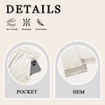 thumbnail image 6 of TEMOFON Linen Pants for Women Capri Summer Cropped Tapered Leg with Pockets Elastic Waistband 7/8 Stretch Ankle Eyelet Hem Cotton White XL, 6 of 9