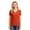 Orange, variant on Port & Company Women's Core Cotton V-Neck T-Shirt LPC54V