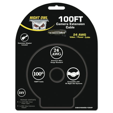 Night Owl BNC Video/Power Camera Extension Cable, 100 ft