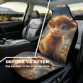 thumbnail image 5 of Yuyamidu Cute Highland Cow Car Seat Covers Front Seats Only, Universal Bucket Seat Cover Fit for Car Truck Van and SUV Comfortable, 5 of 6