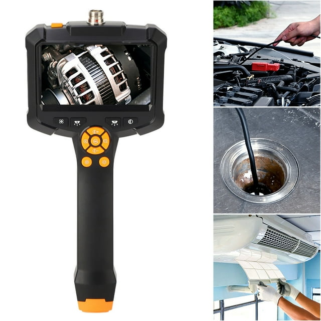 Endoscope Inspection Camera, 4.3in Handheld Endoscope Camera 1080P HD Inspection Camera with 8 LED Lights