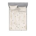 thumbnail image 2 of Abstract Bedding Set with Sheet & Covers, Swirls Pattern with Circles Rounds Lines with Border Like Image, Printed Bedroom Decor 2 Shams, 4 Sizes, Pale Grey Eggshell, by Ambesonne, 2 of 3