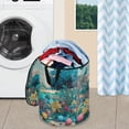 thumbnail image 5 of 50L Extra Large Popup Hamper Collapsible Laundry Basket With Zippered Lid 15.7x18.5in Easter Egg, 5 of 7