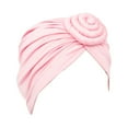 thumbnail image 1 of Lot de 1 Disque Concentrique Turban Africain Pré-Noué Léger Mode Couvre-Chefs pour Femmes Rose, 1 of 5
