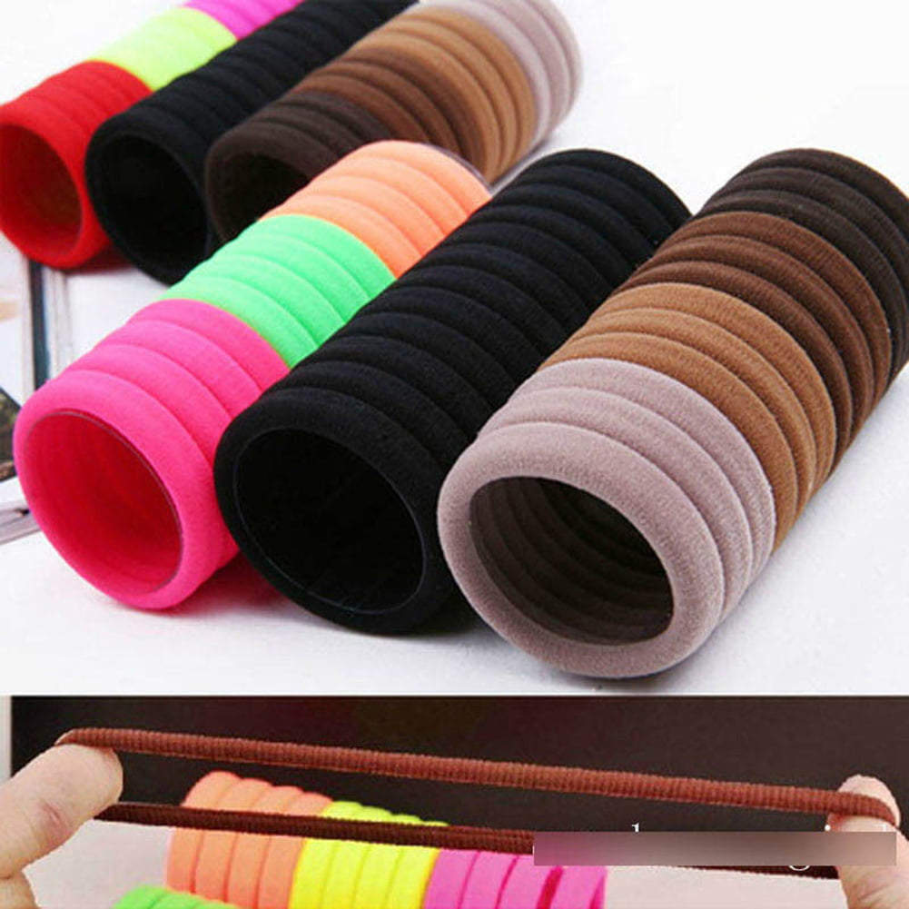 50 Pcs Girls Hair Band Ties Rope Ring Elastic Hairband Ponytail Holder E EE_ GN 