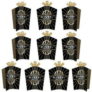 Roaring 20s Party Decorations | Serves 16 Guests | Gatsby Theme Tableware  Set Kit, Retro Jazz Party Roaring Twenties Party Plates Napkins Set Signs