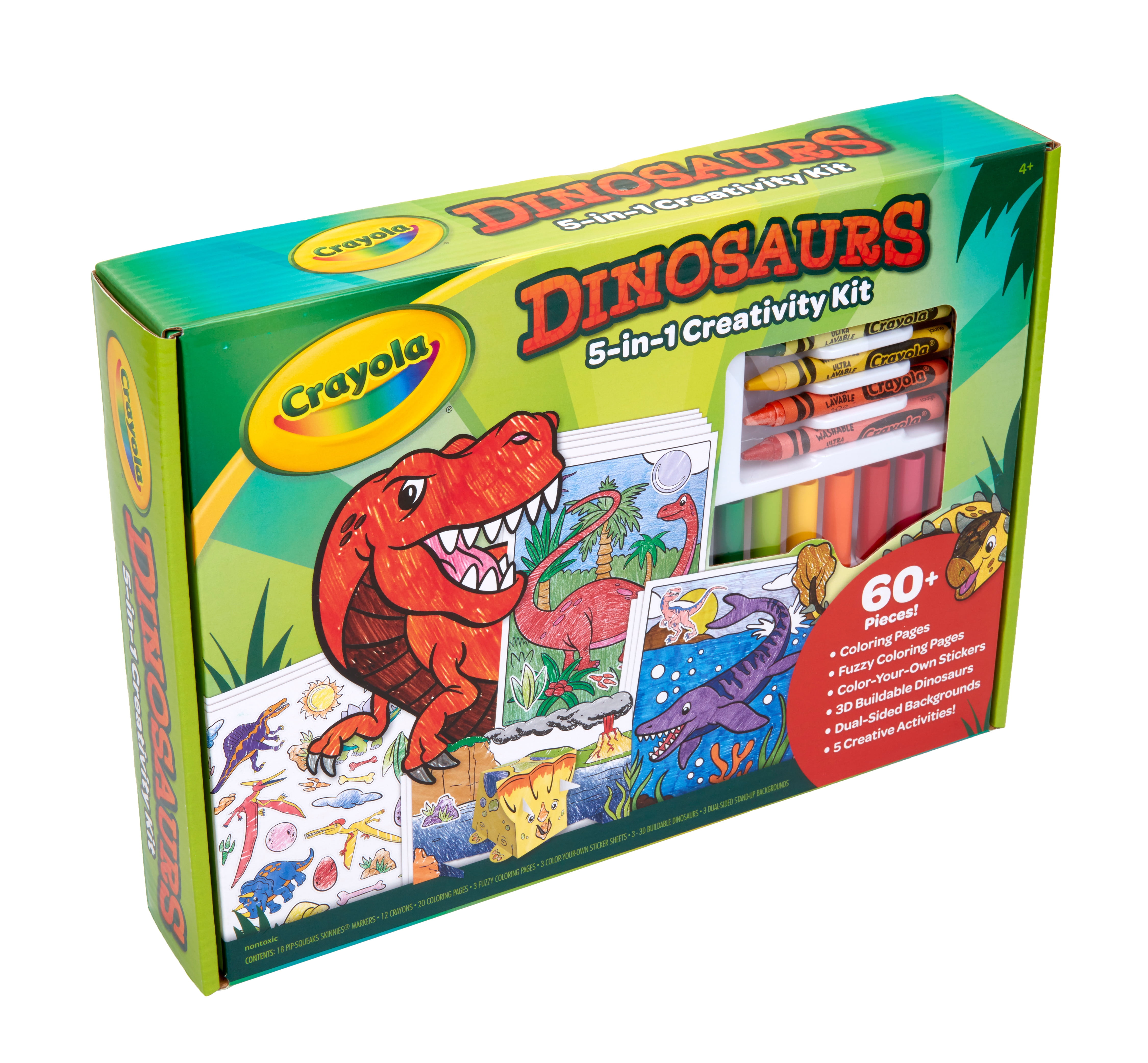 Kids Travel Art Kit Dinosaurs Crayon Wallet on the Go Kids Art Activity Kit  Crayons and Scratch Pad Included Dinosaurs 