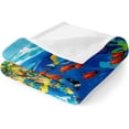 thumbnail image 5 of Ocean Fish Dolphins Blanket Kids Boys Girls Gifts Colorful Underwater Fish Swim Decor for Birthday Christmas Super Soft Cozy Plush Flannel Fleece Throw Blanket Bedroom Bed Decor 50"x60", 5 of 6