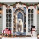 thumbnail image 4 of Christmas Door Cover Santa Claus Print Holiday Party Decoration Polyester Fabric Door Hanging for Home Indoor Outdoor Festive Decor, 4 of 6