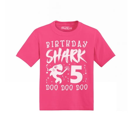 

Shop4Ever 5th Birthday Shark Doo Doo Doo Toddler s Cotton T-Shirt 5T/6T Hot Pink