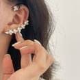 thumbnail image 3 of Boucles d'Oreilles 1Pc Habiller Géométrique Unique Simple Mousseux Strass Feuille Oreille Manchette, 3 of 5