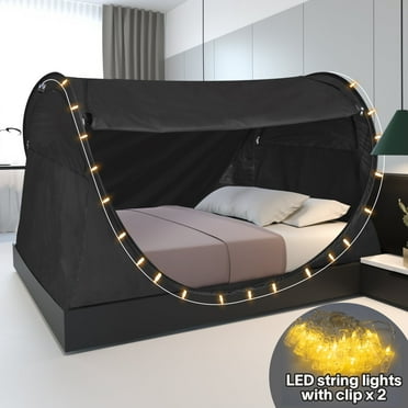 Alvantor Bed Tent Queen Size Bed Canopy, Indoor Tent for Adult and Kid, with LED Light
