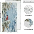 thumbnail image 2 of Pine Branches Bird Hand Towels 2 PCS, Winter Snowy Cardinal Kitchen Towel Ultra Soft and Highly Absorbent,Decorative Fingertip Face Towel for Bathroom Hotel, 28.3"x14.4", 2 of 6