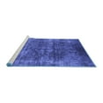 thumbnail image 2 of Ahgly Company Machine Washable Indoor Round Oriental Blue Industrial Area Rugs, 5' Round, 2 of 4