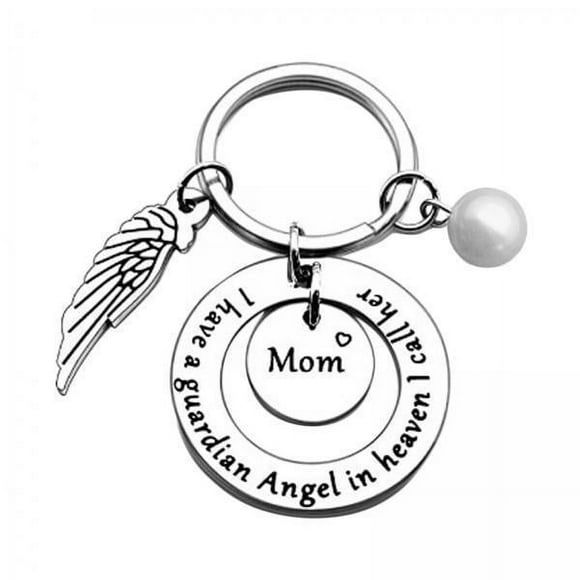 Bunblic 4xMother's Day Gifts Stainless Steel Valentine'S Day Gift Mom Keychain for Mom 4 Pcs