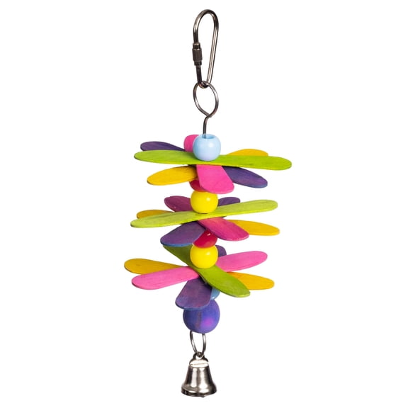 Prevue Pet Products Wood Stick Stacks Flower Power Bird Toy