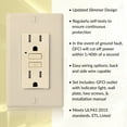 thumbnail image 2 of Faith 15A GFCI Outlets, Slim, Tamper-Resistant GFI Receptacles with Wall Plate, Ivory, 10 Pack, 2 of 6