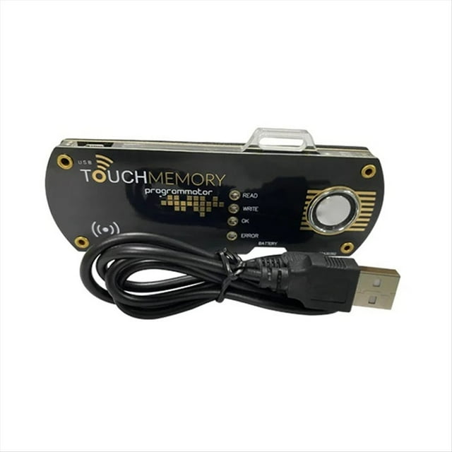 TM RFID Duplicator Copier and Touch Memory Keys RW1990 RW2000 IButton Copy 125KHz T5577 EM4305 EM4100 Keys Tag Cards,1 * TM RFID Duplicator Copier 1 * USB cable,Black