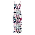 thumbnail image 7 of Dyegold Jumpsuits for Women Casual, Summer Jumpsuit for Women Casual Loose Spaghetti Strap Overalls Floral Print Round Neck Sleeveless Rompers Overalls, 7 of 7